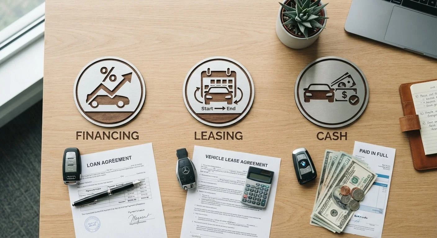 Financing vs. Leasing vs. Paying Cash: How Each Path Really Works