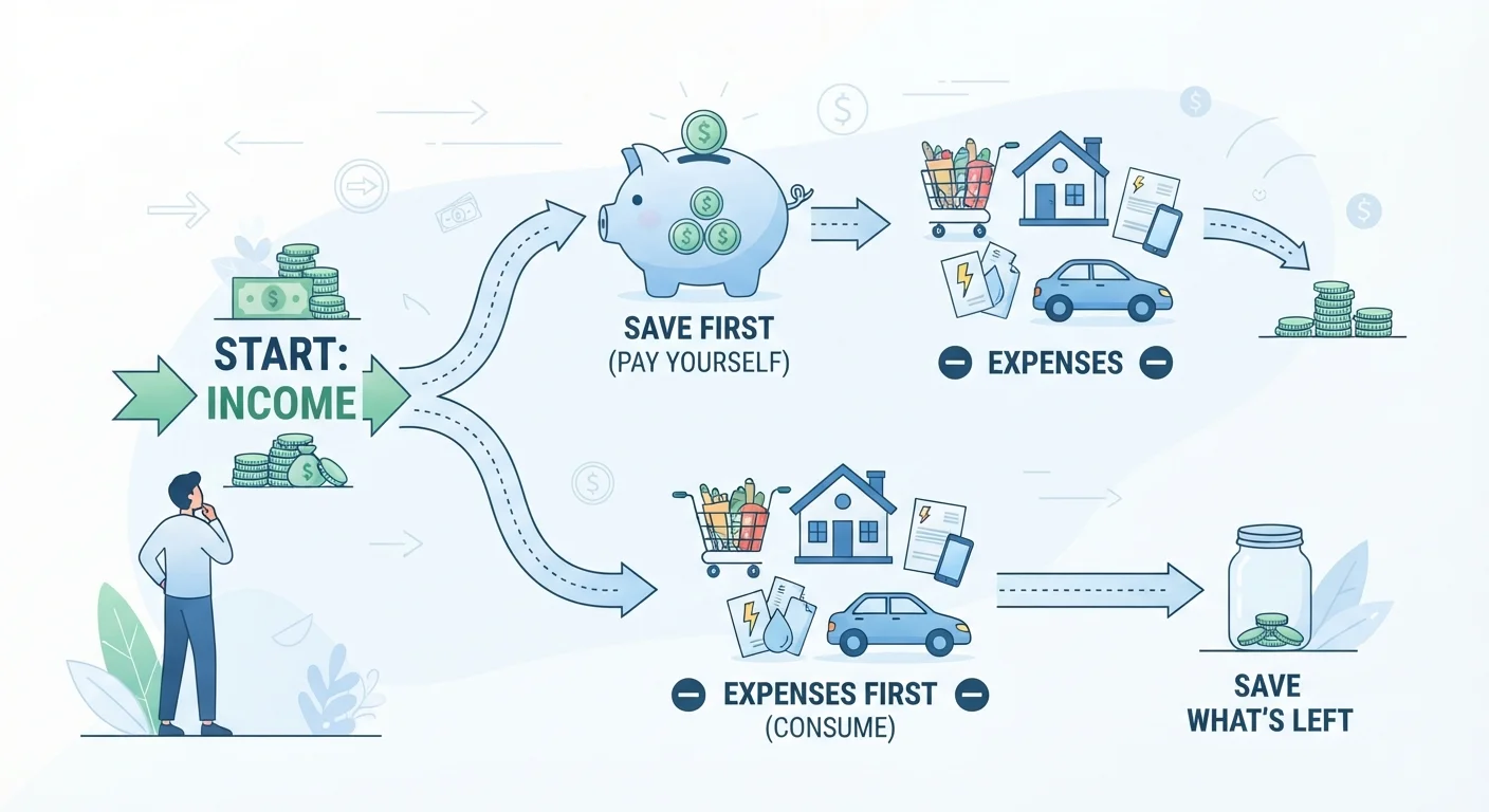 Pay-Yourself-First vs. Traditional Budgeting: Two Different Starting Points