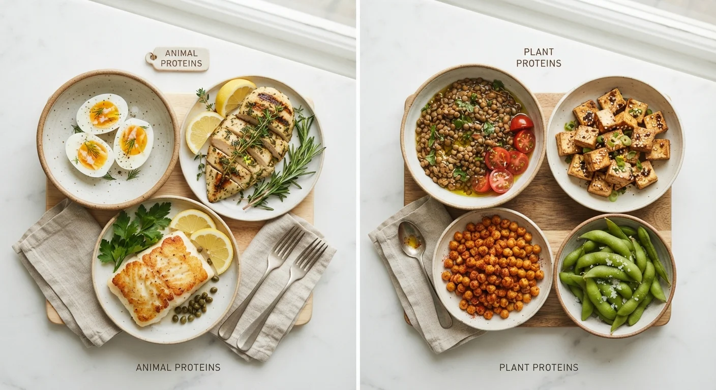 Protein Sources Side by Side: Animal vs. Plant