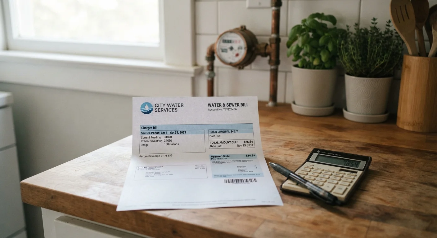 Reading Your Water Bill: The Numbers That Signal a Hidden Leak