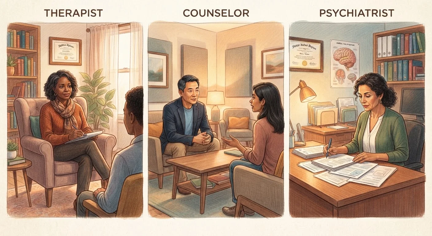 Therapy, Counseling, and Psychiatry: Understanding the Differences